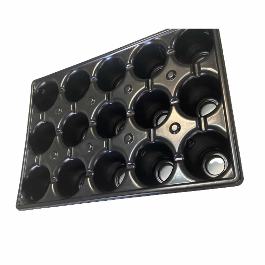 PLAQUE DE SEMIS RECUPERABLE 15 TROUES NOIRE