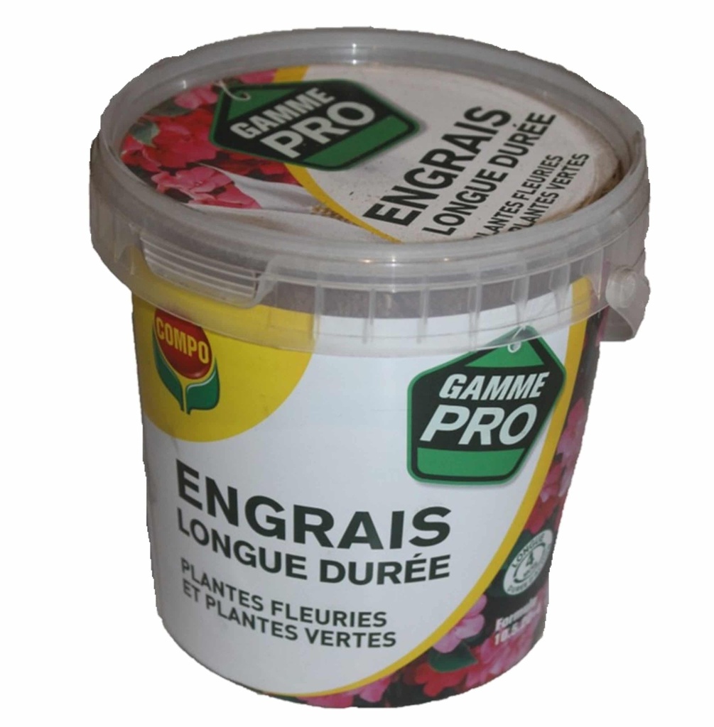 ENGRAIS LONGUE DURÉE  PLANTES FLEURIES ET PLANTES VERTES 10-5-20+6, SEAU DE 1 KG 