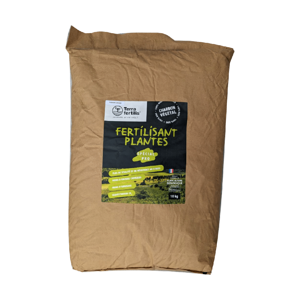 FERTILISANT PLANTES BIOCHAR TRILIS, GRANULOMETRIE 1-2 MM, SAC DE 10KG