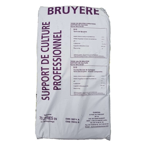 [DF32000] TERRE DE BRUYERE VERITABLE, SAC DE 70 LITRES