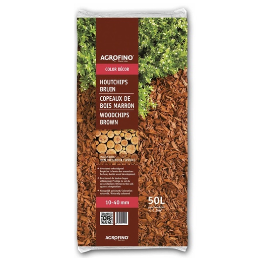 [PCMVPMMB50AGRODL.] COPEAUX DE BOIS COLORES MAGIC COLOR MULCH MARRON, SAC DE 50 LITRES