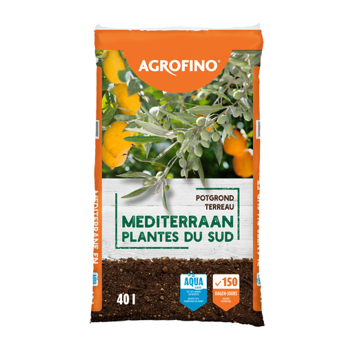 [PCMVPMEDIAQUA40AGROQS] TERREAU PLANTES MEDITERRANEENES AGROFINO QS, SAC DE 40 LITRES