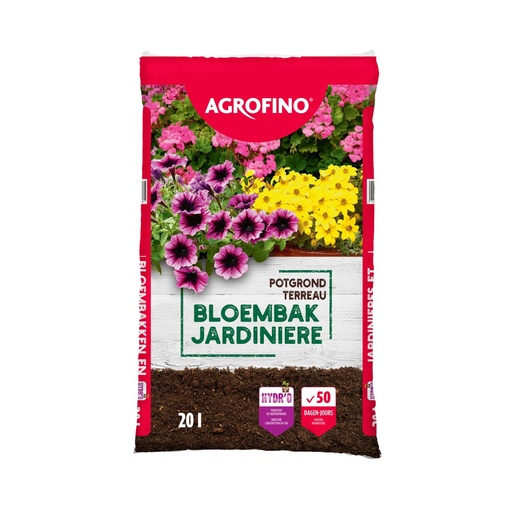 [PCMVPGER20AGROQS] TERREAU JARDINIERES AGROFINO QS, SAC DE 20 LITRES